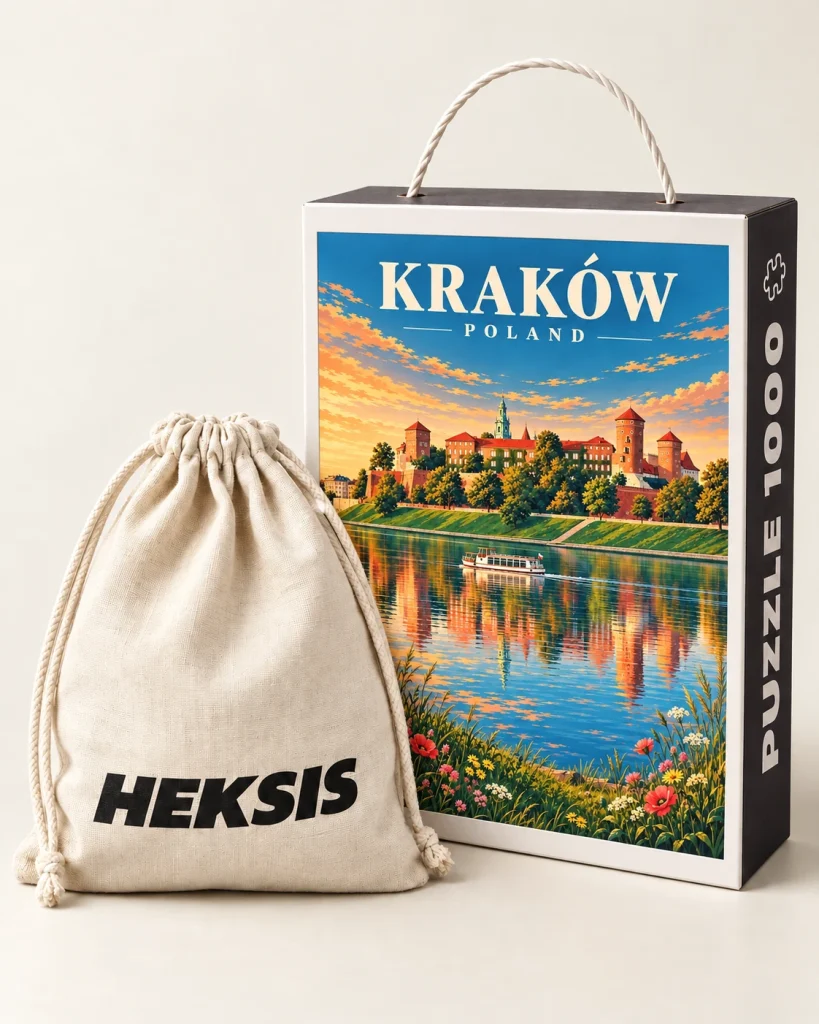 Kraków — Presentask med pappershandtag och bomullspåse ingår