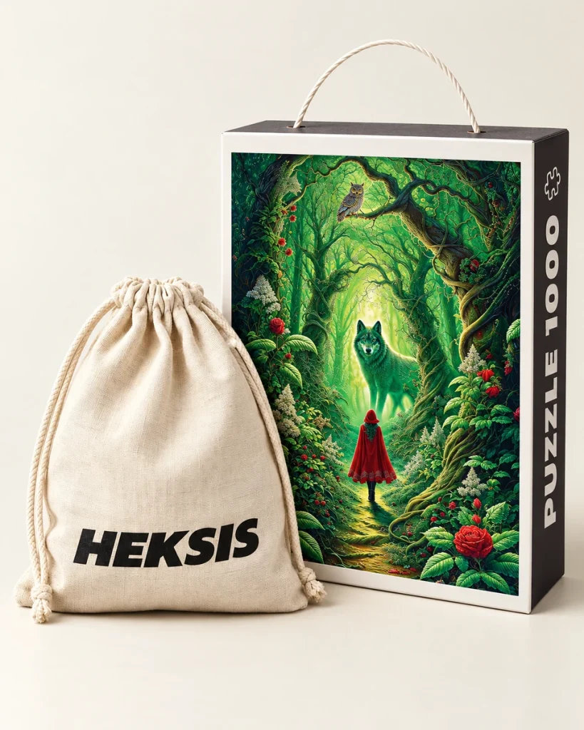 Red Hood — Presentask med pappershandtag och bomullspåse ingår