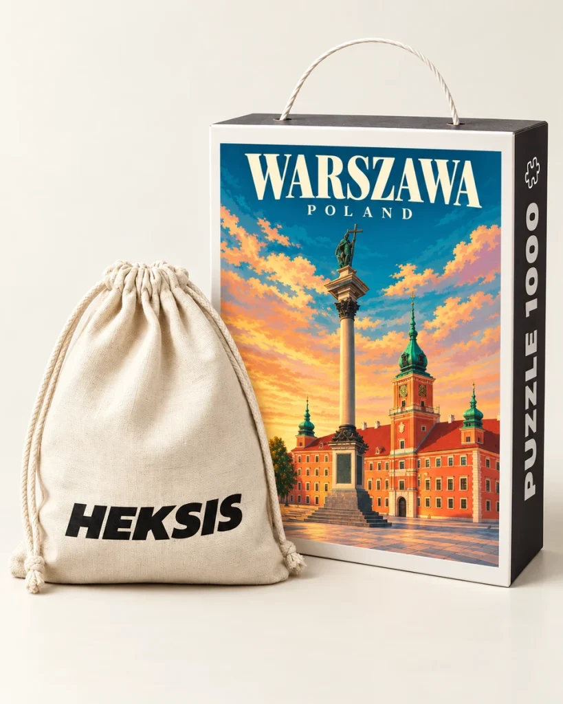 Warszawa — Presentask med pappershandtag och bomullspåse ingår